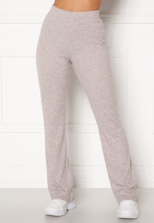 BUBBLEROOM Ilse rib trousers Light grey melange XS
