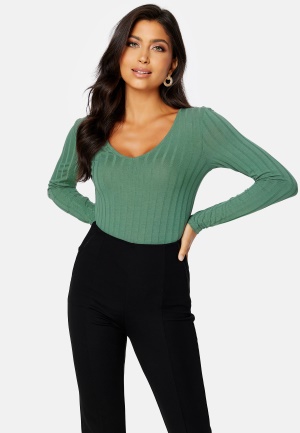 VERO MODA Aggie LS V-Neck Top Laurel Wreath L