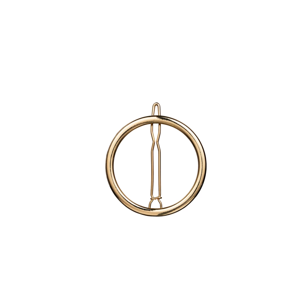 Round Hair Clip Gold