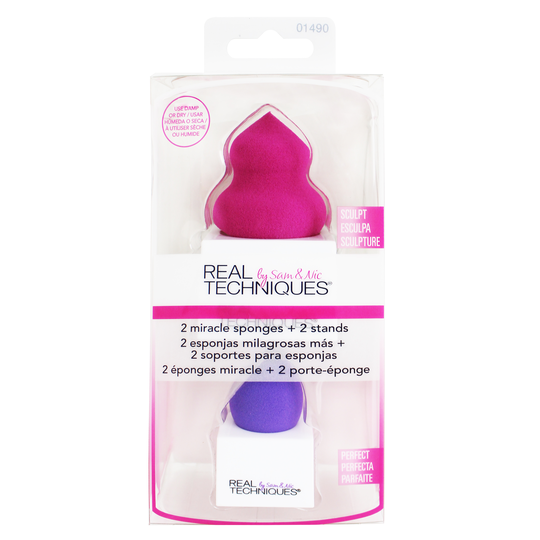 Real Techniques - 2 Miracle Sponges w. Stand