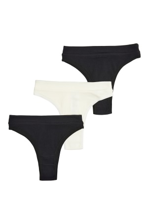 BUBBLEROOM 3-pack Beatrice Soft Brazilian Black / Black / White S