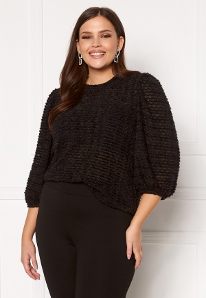 Happy Holly Chelsia furry top Black 40/42