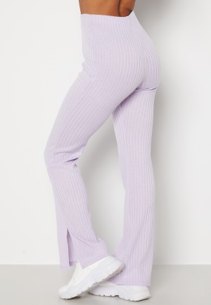 BUBBLEROOM Lesley rib trousers Light lilac S