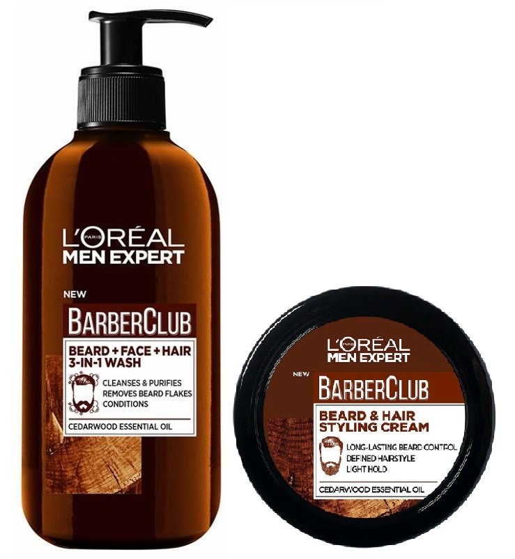 L'Oréal - Men Expert Barber Club Beard and Face Wash 200 ml + Styling Creme 50 ml