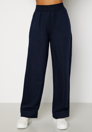 GANT Linen Viscose Pull-On Pants 433 Evening Blue 34