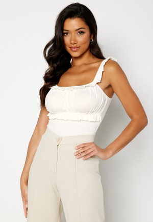 BUBBLEROOM Vanna frill top Offwhite L