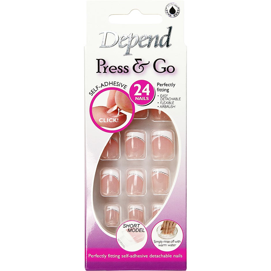 Depend Press & Go Adhesive Fake Nails 6320 - Lyhyt Malli, Depend Depend Kynsilakat