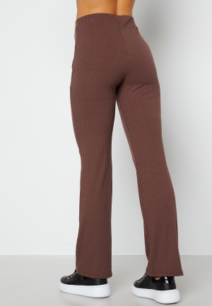 BUBBLEROOM Nola rib trousers Dark brown S