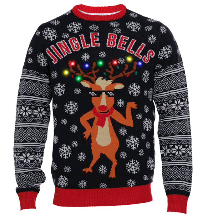 Jingle Bells LED Christmas Sweater - M
