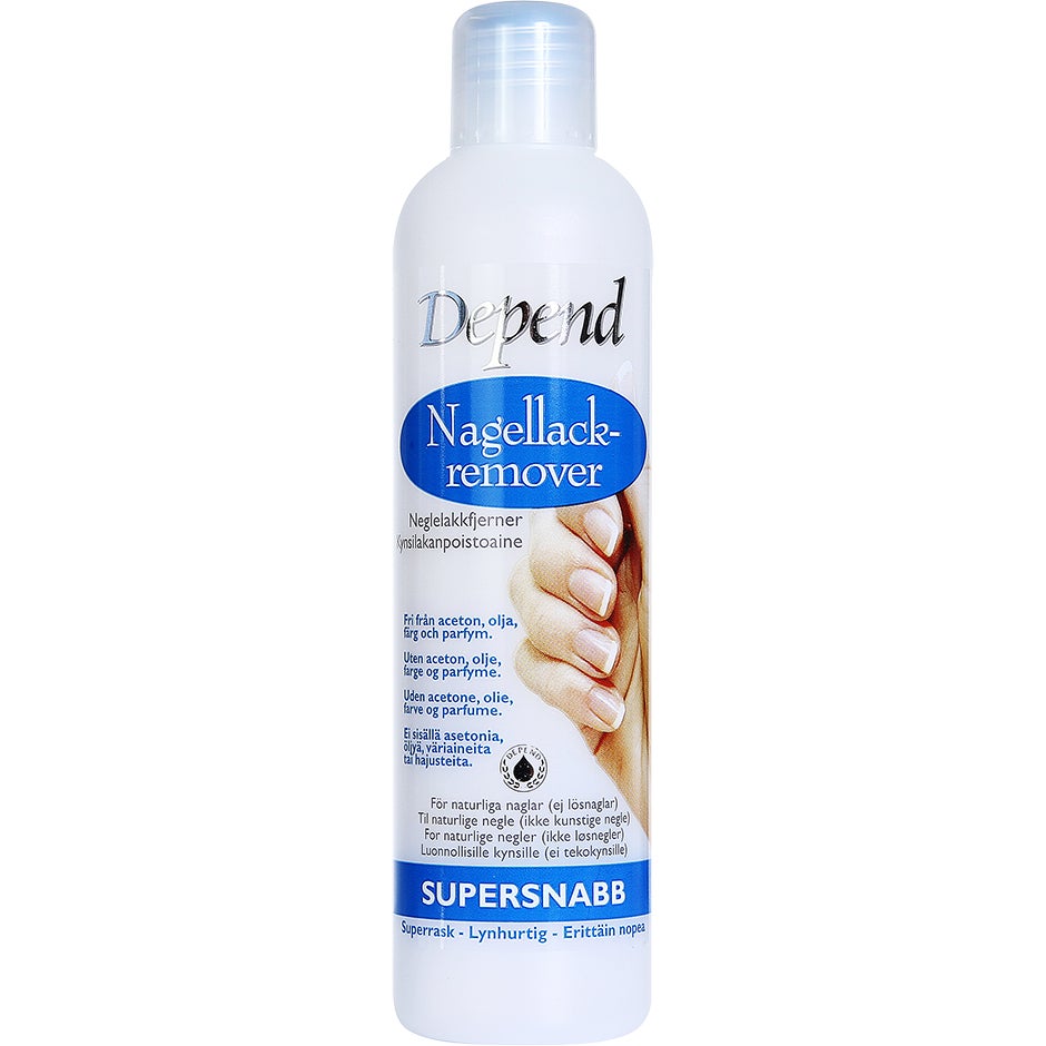 Depend Kynsilakanpoistoaine Erittäin Nopea, 250 ml Depend Kynsilakanpoistoaineet