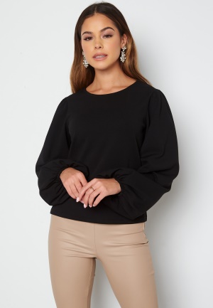 BUBBLEROOM Leonne puff sleeve top Black M