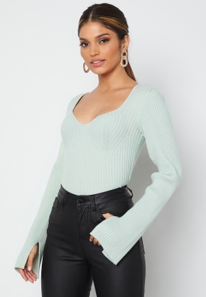 BUBBLEROOM Nadine knitted top Mint green XL