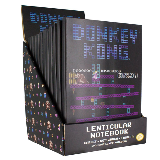 DONKEY KONG LENTICULAR NOTEBOOK - CDU 12PCS