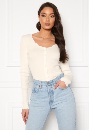 Pieces Nukisa LS Cardigan Cloud Dancer XS