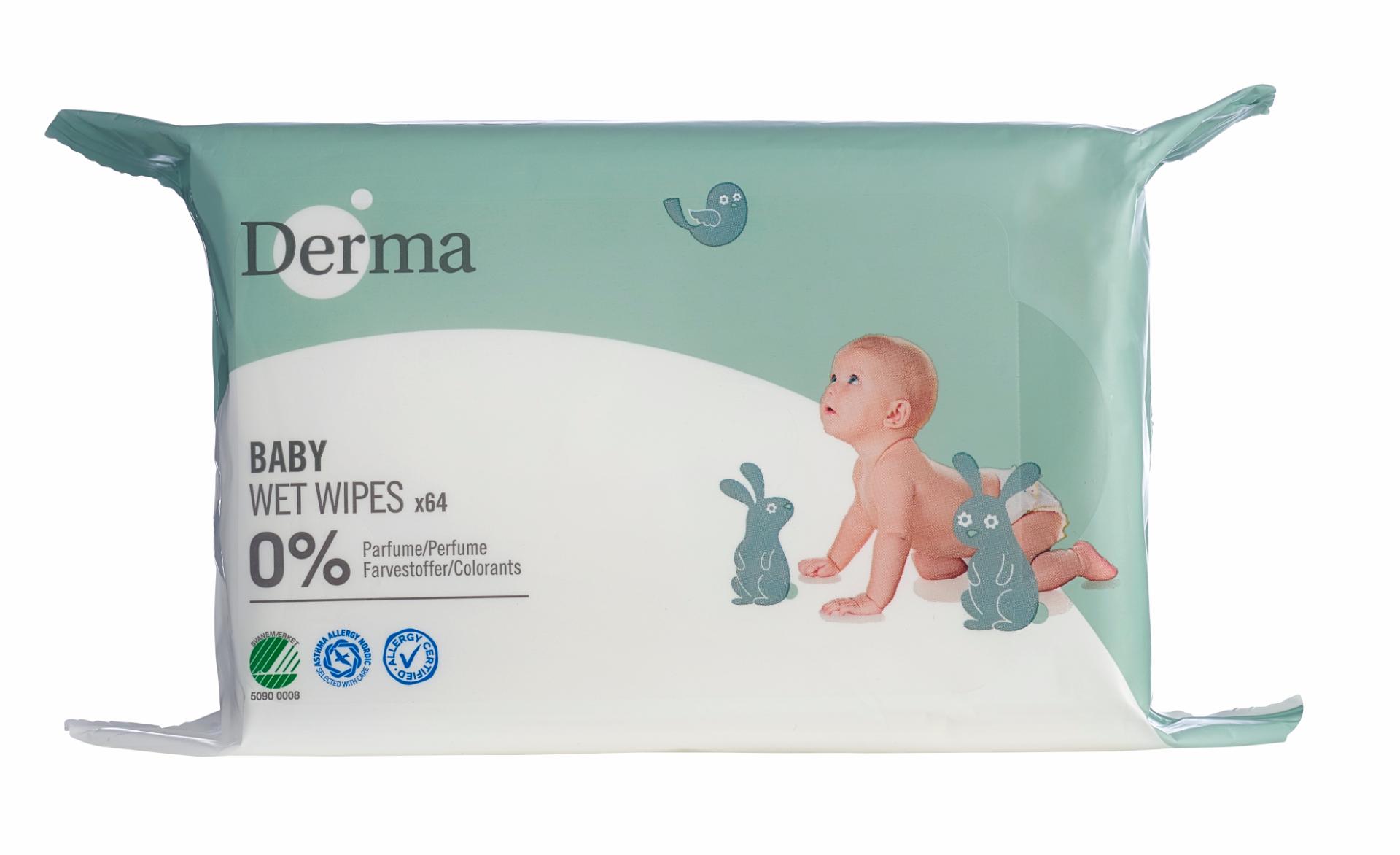 Derma - Baby Wet Wipes 64 pcs