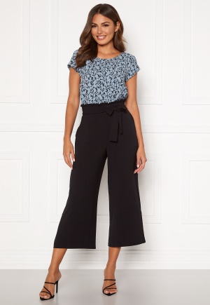 VILA Rasha HW Cropped Wide Pant Black 40