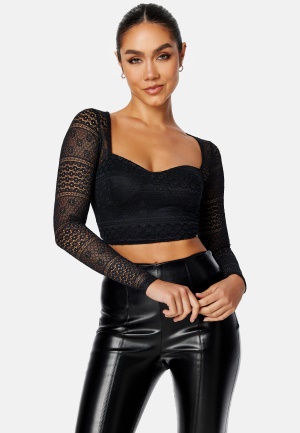 BUBBLEROOM Olina lace bustier top Black S