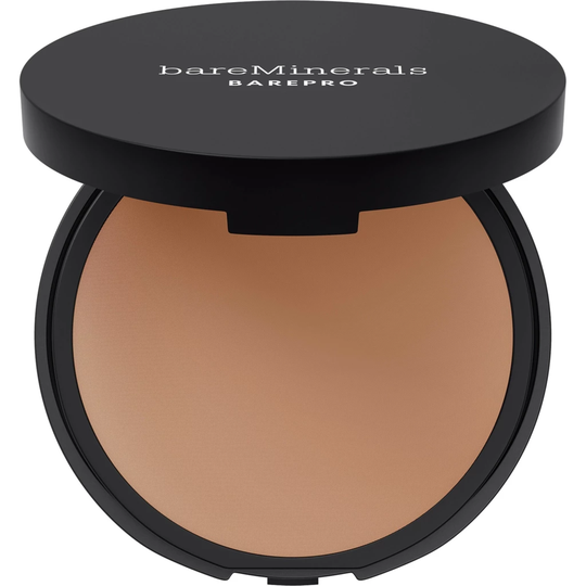 BarePro 16-Hour Skin-Perfecting Powder Foundation Medium Deep 45 Cool