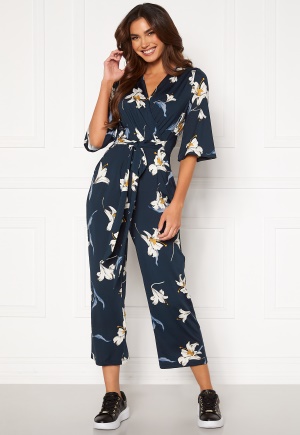 Happy Holly Simone kimono sleeve jumpsuit Dark blue / Patterned 52/54