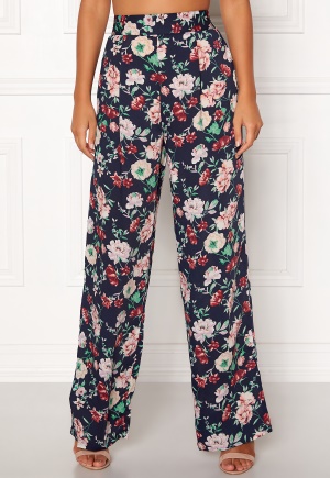 BUBBLEROOM Marianna wide trousers Blue / Floral 34