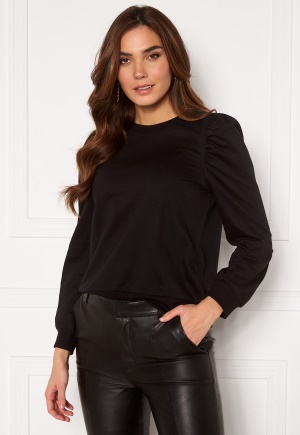 VILA Aralyn L/S Puff Sweat Top Black XS