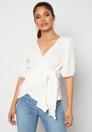 VILA Vanilli 2/4 Wrap Top Cloud Dancer XL