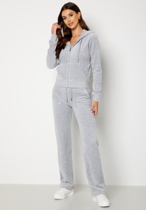 Juicy Couture Del Ray Classic Velour Pant Silver Marl XL