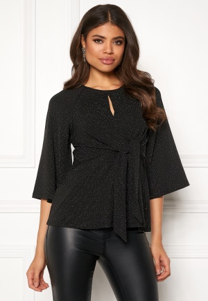 Happy Holly Kim lurex top Black / Silver 32/34