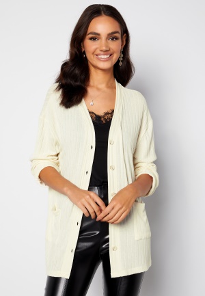 BUBBLEROOM Reese rib overshirt Cream S