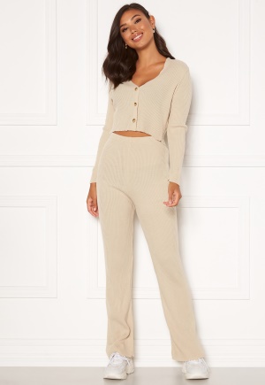 Girl In Mind Carol Cardigan & Trouser set Stone M/L