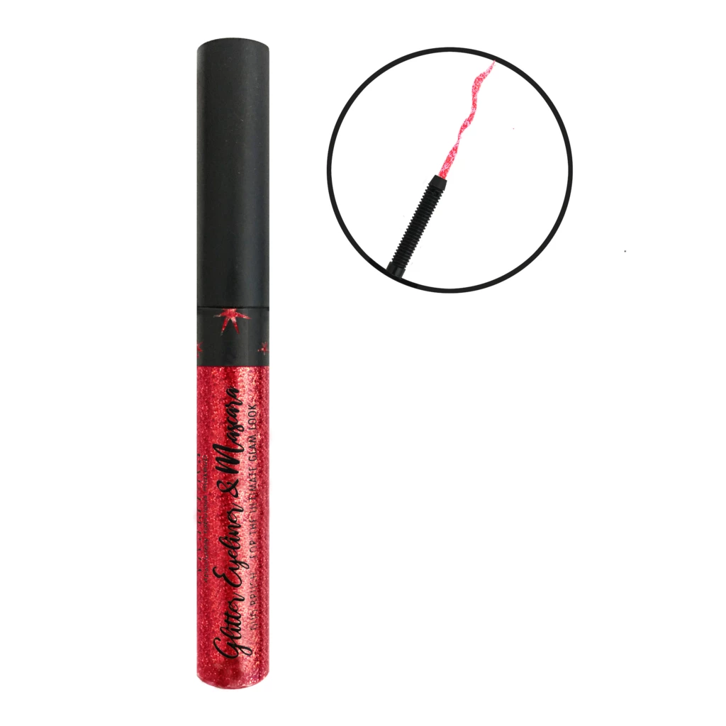 Glitter Eyeliner & Mascara Red
