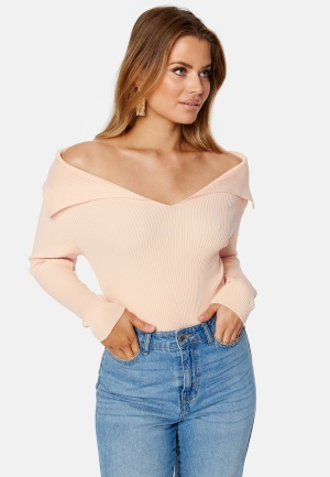 Trendyol Zoey Off Shoulder Top Powder Pink L