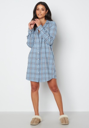 BUBBLEROOM Stacy flannel night shirt Checked 34