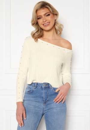 Sara Sieppi x Bubbleroom Pearl Boat Neck Top White XS