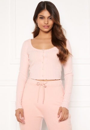 Sara Sieppi x Bubbleroom Cardi Rib Top Pink L
