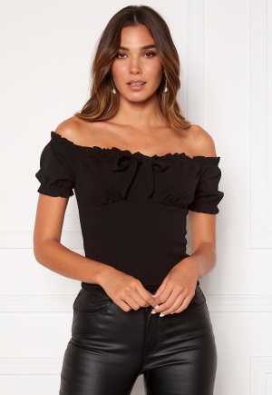 BUBBLEROOM Jenna off shoulder top Black XL
