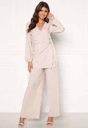 BUBBLEROOM Lola pleated trousers Light beige XL