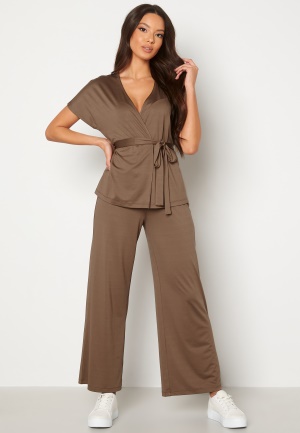 Happy Holly Jamie soft wide pants Light brown 36/38