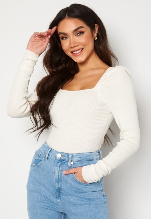 ONLY Agate Square Neck Top Tofu M
