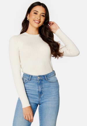 SELECTED FEMME Lydia New Rib LS Knit Birch Detail:Melange XL