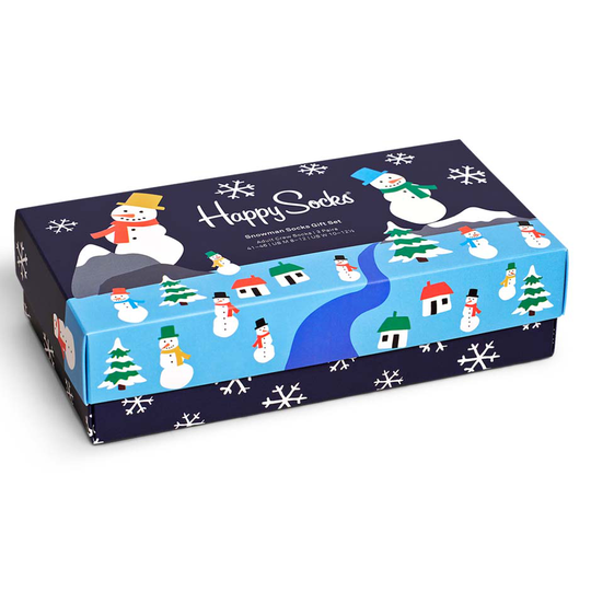 3-Pack Snowman Socks Gift Set, Happy Socks Bokserit ja sukat