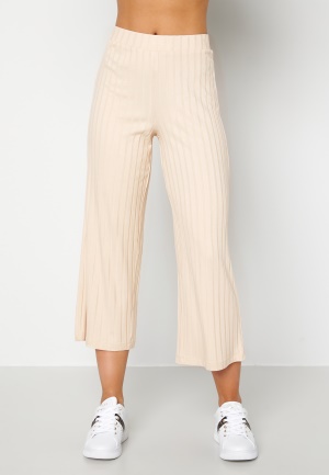 Happy Holly Emmy rib wide pants Light beige 32/34