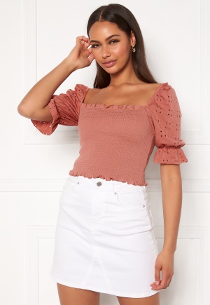 BUBBLEROOM Joan top Dark dusty pink L