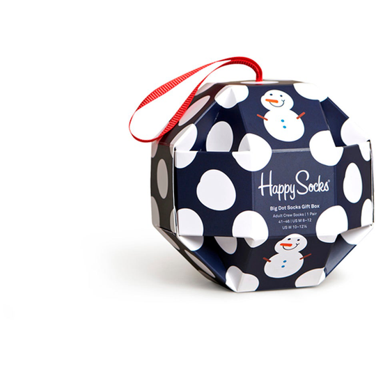 1-Pack Big Dot Snowman Gift Box, Happy Socks Bokserit ja sukat