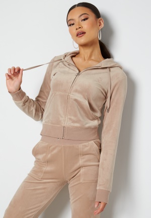 Juicy Couture Robertson Classic Velour Hoodie Warm Taupe XL