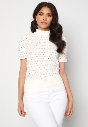 Pieces Christy SS Top Cloud Dancer M