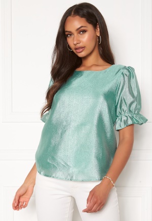 VILA Berry S/S Top Cameo Green 34