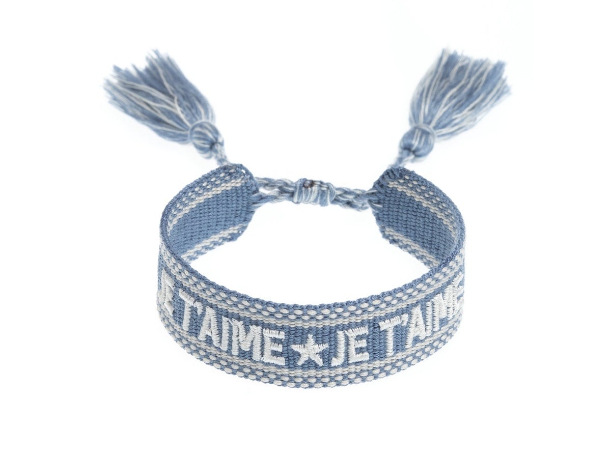 Woven Friendship Bracelet "Je T'aime", Dark Käsikoruja