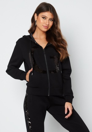 Guess Daphne Hood Sweatshirt jblk jet black a996 XS