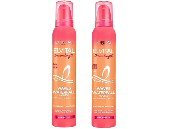 L'Oréal Paris - 2 x Elvital Dream Length Waves Waterfall Mousse 200 ml